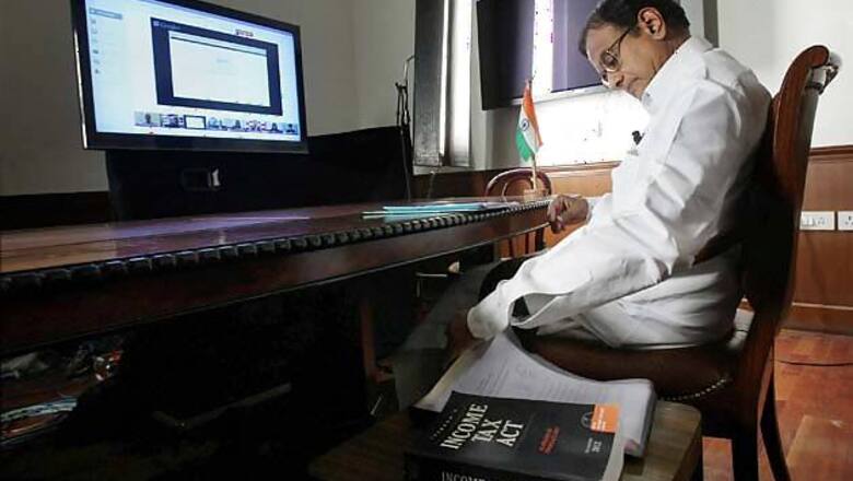 Snapshot: Finance Minister P Chidambaram's first Google+ Hangout