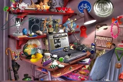 Optical Illusion: Can You Find The Key In This Cluttered Study Room?