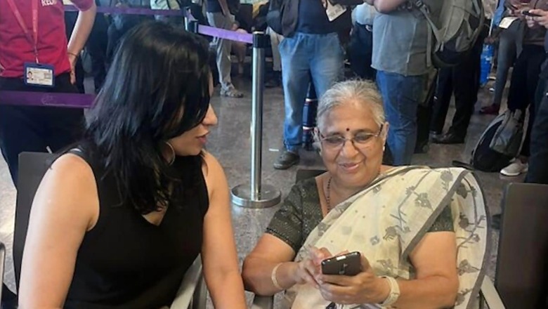Sudha Murty Interacts With People While Waiting At Airport, Gets Lauded For 'Simplicity'