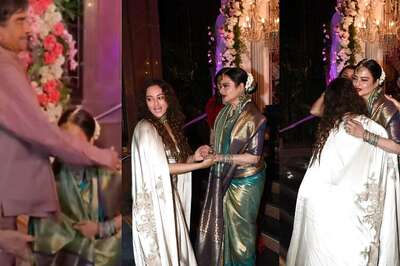 Rekha Falls on Shatrughan Sinha's Feet, Greets Sonakshi Sinha With Hug; Video Goes Viral