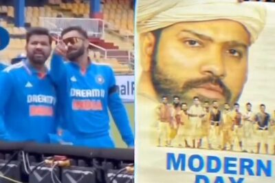 WATCH: Virat Kohli Can't Stop Laughing After Seeing Rohit Sharma In 'Modern-Day Lagaan'
