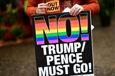 People Protest Against Donald Trump Outside Capitol Hill Before His State of the Union Speech