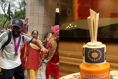 Dhol, Savory Treats And a Stunning World Cup Trophy Cake: Festive Atmosphere at ITC Maurya as Team India Checks in