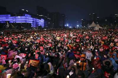 In Remarkable Shift, Peace Marks South Korean Uprising, So Far