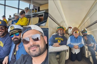 MS Dhoni On a Trip to USA with Friends, Spotted Enjoying NFL Game in Michigan: WATCH
