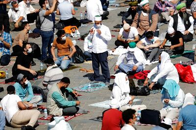 Thousands Gather Around Hagia Sophia for First Friday Prayers Since Monument Was Declared Mosque